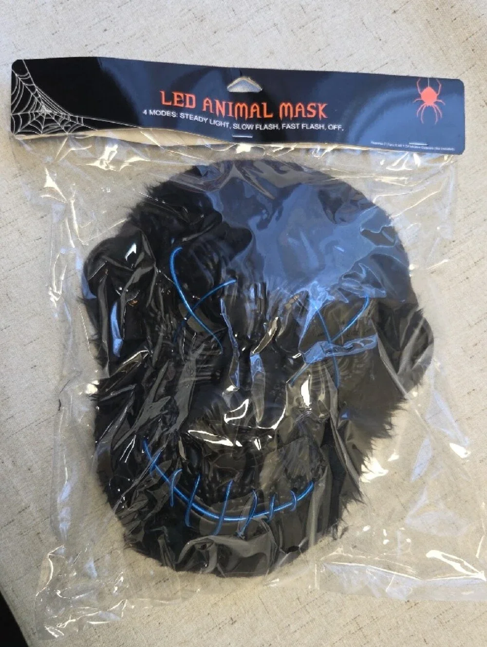 LED Animal Mask Kids Halloween Costume - Black